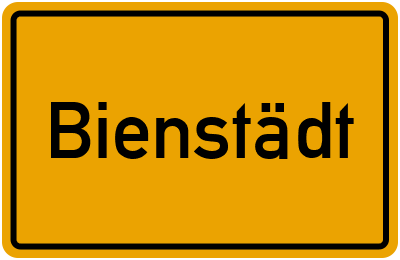 Ortsschild von Gemeinde Bienstädt in Thüringen