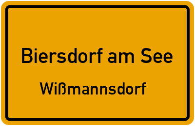 Straßenverzeichnis Biersdorf am See Wißmannsdorf