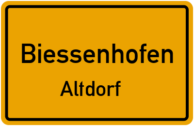 Ortsschild Biessenhofen Altdorf