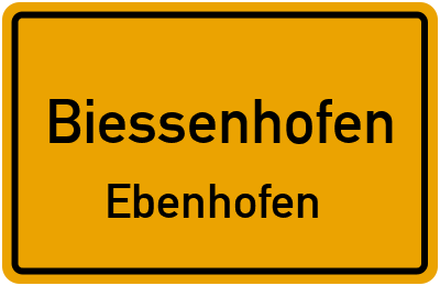 Straßenverzeichnis Biessenhofen Ebenhofen