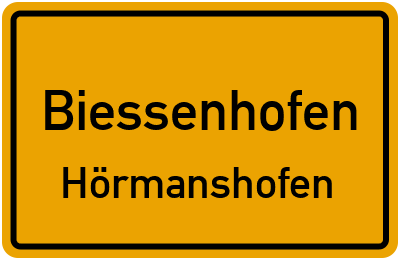 Ortsschild Biessenhofen Hörmanshofen