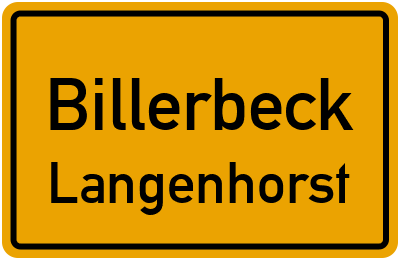 Straßenverzeichnis Billerbeck Langenhorst