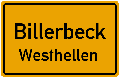 Straßenverzeichnis Billerbeck Westhellen