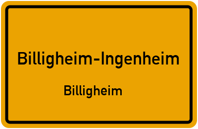 Straßenverzeichnis Billigheim-Ingenheim Billigheim