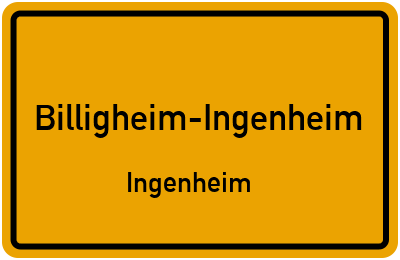 Straßenverzeichnis Billigheim-Ingenheim Ingenheim
