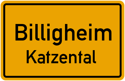 Straßenverzeichnis Billigheim Katzental