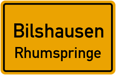 Straßenverzeichnis Bilshausen Rhumspringe