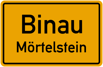 Straßenverzeichnis Binau Mörtelstein