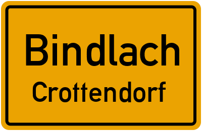 Ortsschild Bindlach Crottendorf