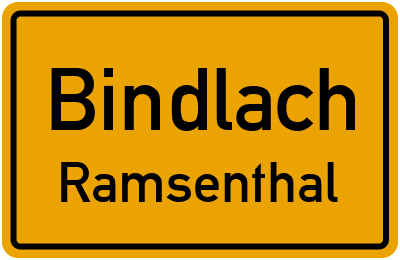 Ortsschild Bindlach Ramsenthal