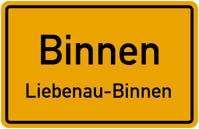 Straßenverzeichnis Binnen Liebenau-Binnen