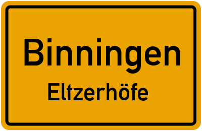 Straßenverzeichnis Binningen Eltzerhöfe