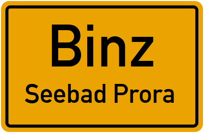Straßenverzeichnis Binz Seebad Prora