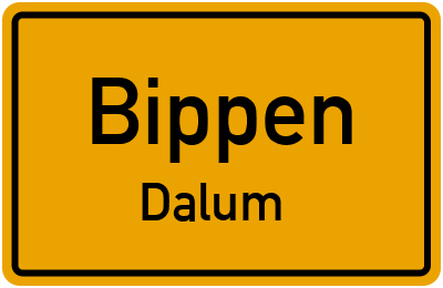 Straßenverzeichnis Bippen Dalum