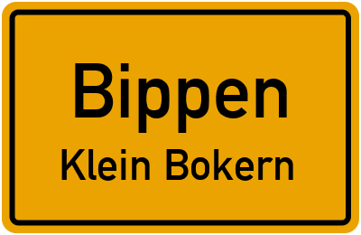 Straßenverzeichnis Bippen Klein Bokern