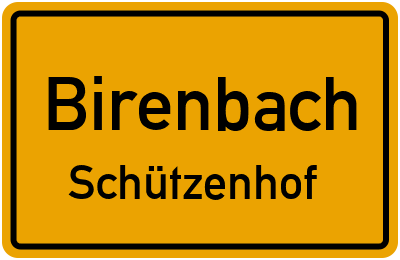 Straßenverzeichnis Birenbach Schützenhof