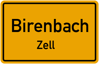 Straßenverzeichnis Birenbach Zell