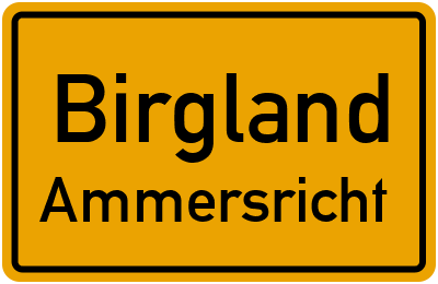 Ortsschild Birgland Ammersricht