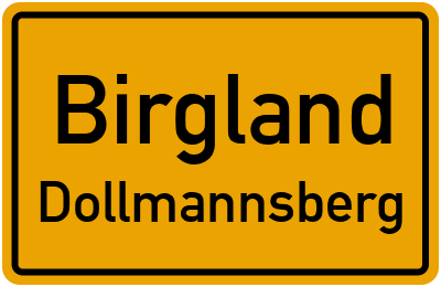 Ortsschild Birgland Dollmannsberg