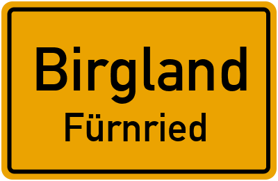 Ortsschild Birgland Fürnried