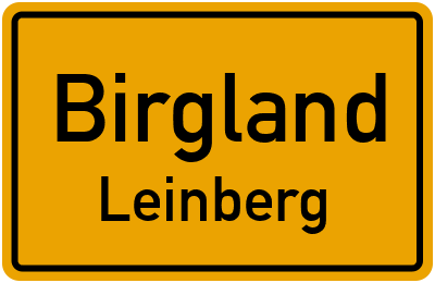 Ortsschild Birgland Leinberg