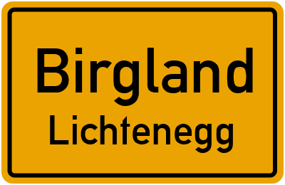 Ortsschild Birgland Lichtenegg