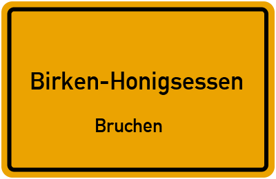 Straßenverzeichnis Birken-Honigsessen Bruchen
