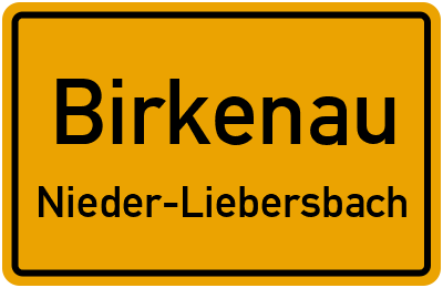 Ortsschild Birkenau Nieder-Liebersbach