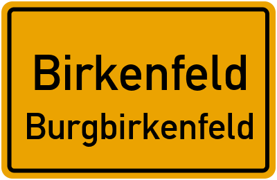 Straßenverzeichnis Birkenfeld Burgbirkenfeld