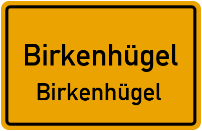 Straßenverzeichnis Birkenhügel Birkenhügel