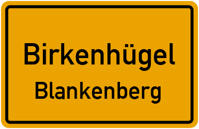 Straßenverzeichnis Birkenhügel Blankenberg