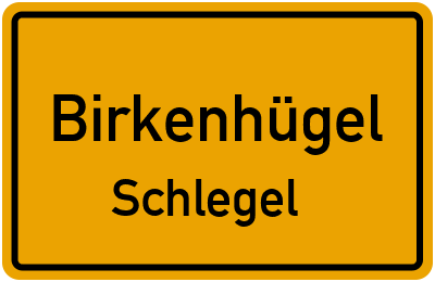 Straßenverzeichnis Birkenhügel Schlegel