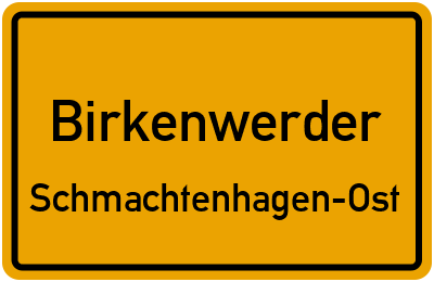 Straßenverzeichnis Birkenwerder Schmachtenhagen-Ost