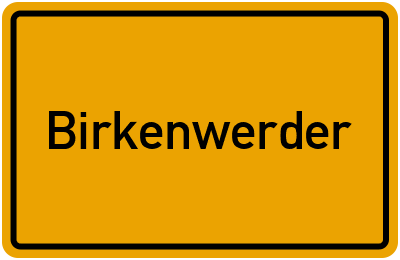 Ortsschild von Gemeinde Birkenwerder in Brandenburg
