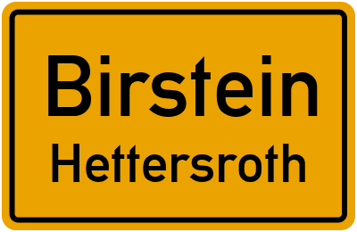 Ortsschild Birstein Hettersroth