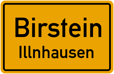 Ortsschild Birstein Illnhausen