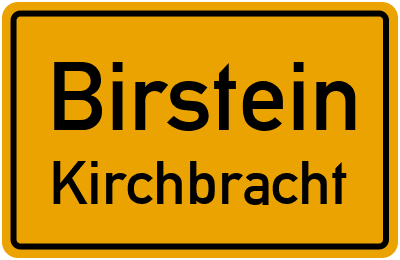 Ortsschild Birstein Kirchbracht