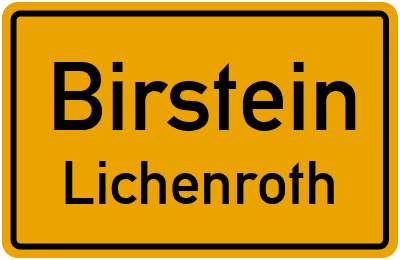 Ortsschild Birstein Lichenroth