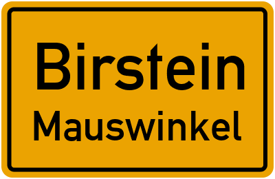 Ortsschild Birstein Mauswinkel
