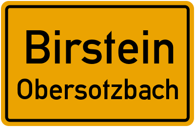 Ortsschild Birstein Obersotzbach