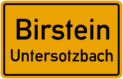 Ortsschild Birstein Untersotzbach