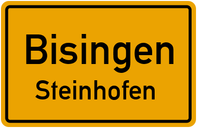 Straßenverzeichnis Bisingen Steinhofen
