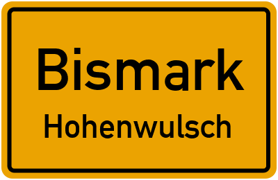 Straßenverzeichnis Bismark Hohenwulsch
