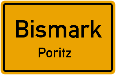 Straßenverzeichnis Bismark Poritz