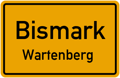 Straßenverzeichnis Bismark Wartenberg