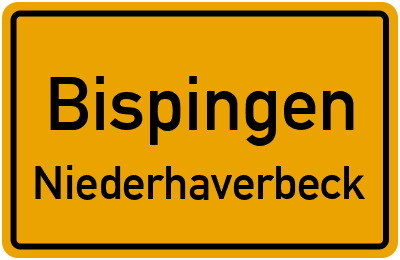 Ortsschild Bispingen Niederhaverbeck