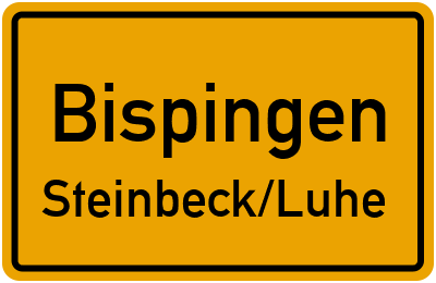 Ortsschild Bispingen Steinbeck/Luhe