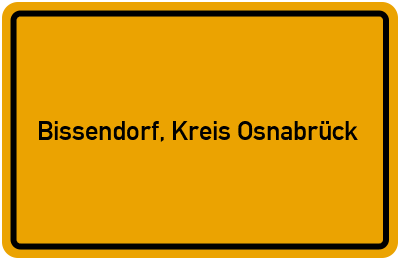 Ortsschild von Gemeinde Bissendorf, Kreis Osnabrück in Niedersachsen