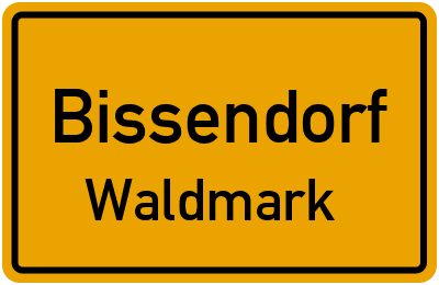 Ortsschild Bissendorf Waldmark