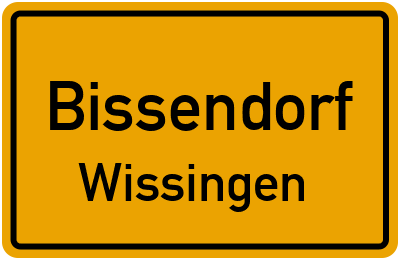 Ortsschild Bissendorf Wissingen